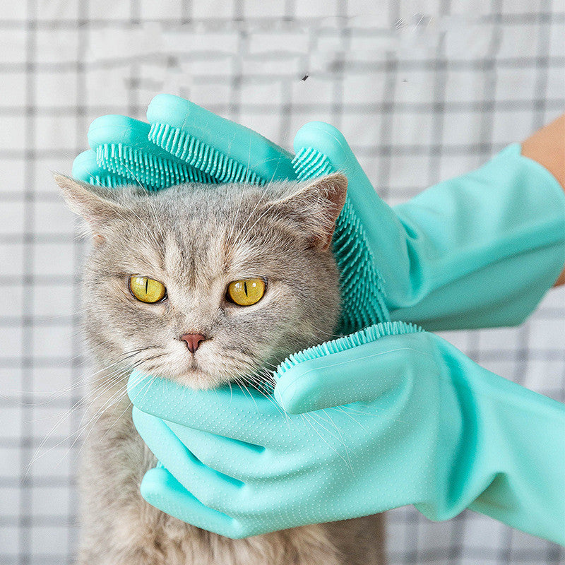 Silicone Dog Grooming Brush Glove